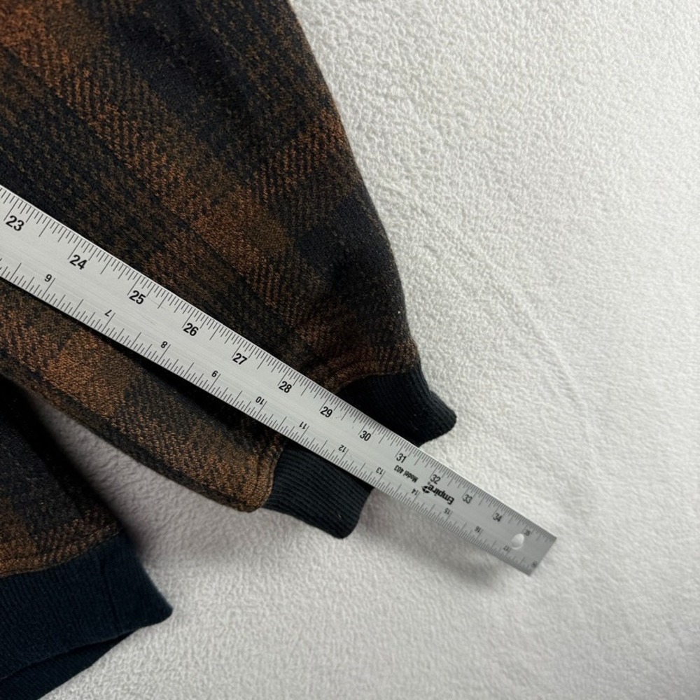 Vintage Knights Blank Sweatshirt Men's XL Brown Black Plaid Houndstooth 90s - Picture 5 of 11